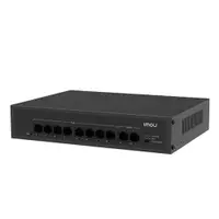 Switch cu 10 porturi Imou SF110P, 10/100 Mbps, 1.6 Gbps, 8 porturi PoE, 2 porturi uplink, buget PoE 65W, fara management