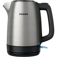 Fierbator Philips HD9350/90, 1850 W, 1.7 l, fara fir, baza Pirouette 360, lampa de control, sistem de siguranta impotriva incalzirii in gol, Argintiu