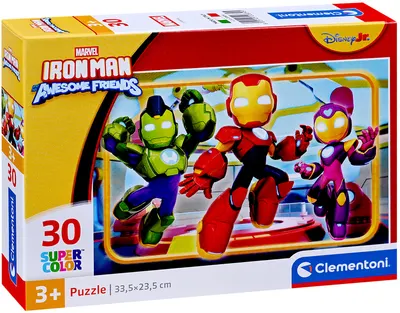 Puzzle pentru copii Clementoni din 30 piese - Iron Man și prietenii săi incredibili