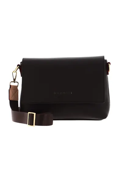 Geanta crossbody dama Ella - piele ecologica cu finisaj Saffiano - 496628 - Maro