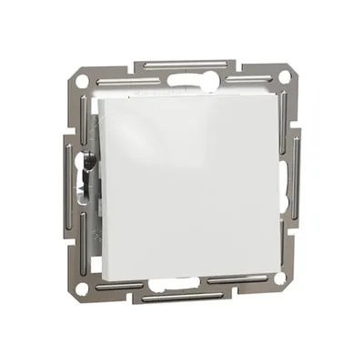 Intrerupator cap cruce , 10A alb Asfora, montaj in doza rotunda - fara placa ornament