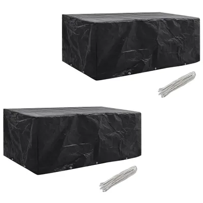 Gossi huse mobilier gradina, 2 buc, 8 persoane, 229x113 cm poliratan