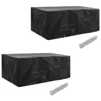 Gossi huse mobilier gradina, 2 buc, 8 persoane, 229x113 cm poliratan