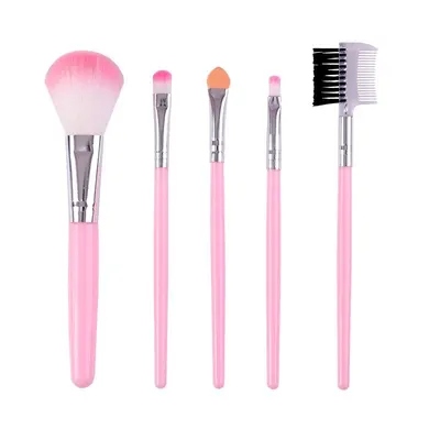 Set 5 Pensule Pentru Machiaj, Roz