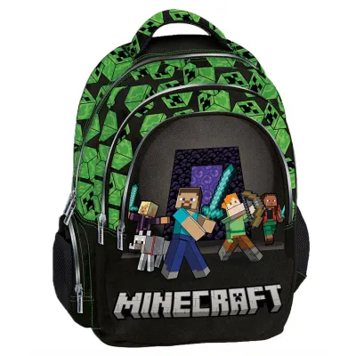Ghiozdan cu 3 compartimente, Graffiti, Minecraft Squad