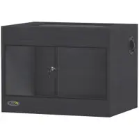 PawHut Terariu pentru Reptile din lemn OSB, uşă din sticlă securizată, încuietoare de siguranţă şi capac detaşabil, 60x45x45cm, Negru | Aosom Romania