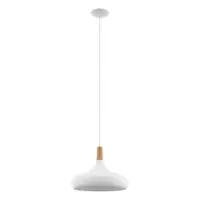 Lustră albă cu abajur din metal ø 40 cm SABINAR – EGLO