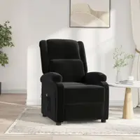 Gossi fotoliu rabatabil electric, negru, catifea