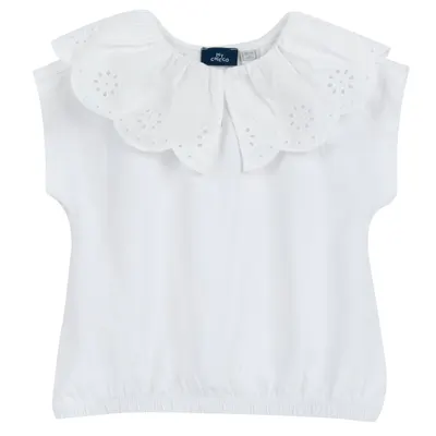 Tricou copii Chicco, alb cu model, 01728-70MC