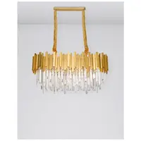 Lampa suspendata GRANE Auriu Metal & Crystal LED E14 8x5W 230V IP20 Fara bec