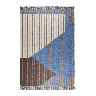 Covor albastru/maro din bumbac 160x230 cm Hampton – Dutchbone