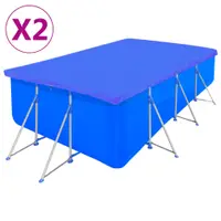 Gossi prelate piscina, 2 buc., 400x207cm, pe, dreptunghiular, 90 g/m2