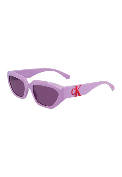 Ochelari de soare cat-eye cu model unisex - Rosu/Lila