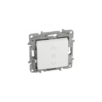 Shutter control push-button Niloé - 3 positions pentru direct motor control - alb