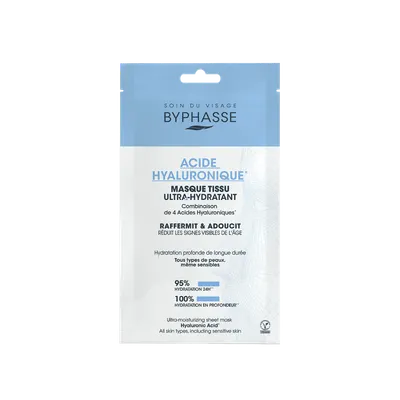 Masca servetel ultra hidratanta cu acid hialuronic, 18ml, Byphasse