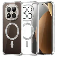 Husa MagSafe pentru Xiaomi Poco M8 Pro / Redmi Note 15 Pro+ 5G, Techsuit, Luxury Crystal, Argintie