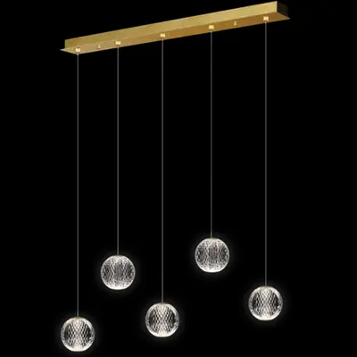 Diamond Led Pendant 21w 3000k, Gold