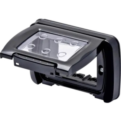 Placa ornament cu suport inclus pentru montaj in zone umede- 3 module- TONER BLACK - SYSTEM