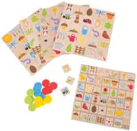 Joc din lemn pentru copii Bigjigs - Gradina bingo