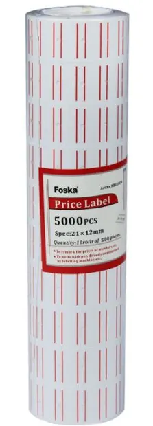 Etichete pentru marcatoare de preturi Foska - 10 bucati