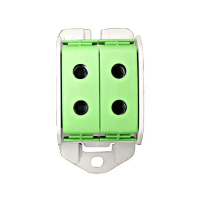 Clemă dublă Al-Cu,1 p. verde, 50mmp / 35mmp cu pin
