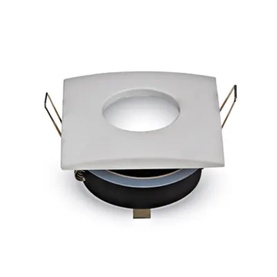 Recessed spot GU10 square IP54, white