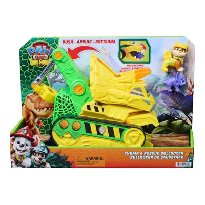 Vehicul cu figurine, Paw Patrol the Dino Movie, Chomp and Rescue Bulldozer, 6075978