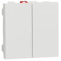 Intrerupator cap scara dublu 10A 2 module Schneider Noua Unica NU321318, alb