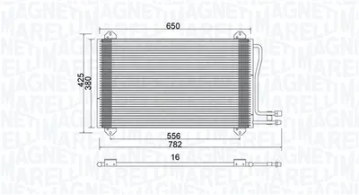 Radiator AC condensator potrivit MERCEDES SPRINTER 2-T (B901, B902), SPRINTER 3-T (B903), SPRINTER 4-T (B904), SPRINTER 5-T (B905) 2.1D-2.9D 01.95-05.06