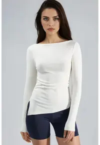 Bluza pentru dama - Alb - Jerseu