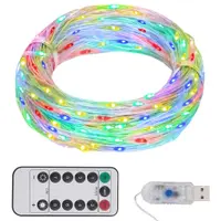 vidaXL Instalație cu 150 LED-uri, multicolor, 15 m