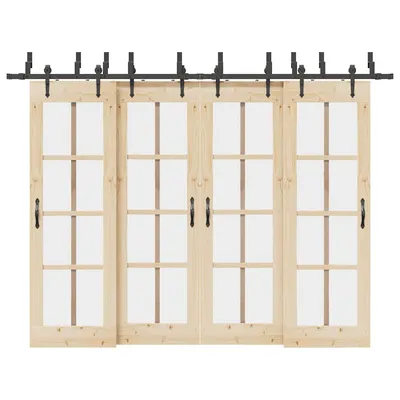 Gossi set feronerie pentru usi glisante, negru, 305 cm, otel