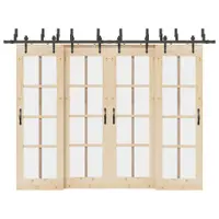Gossi set feronerie pentru usi glisante, negru, 305 cm, otel