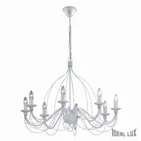 candelabru Corte, 8 becuri, dulie E14, D:800 mm, H:800/1150 mm, Ruginiu