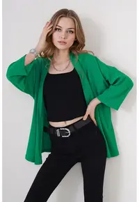 HiCCUP - Kimono texturat - Verde - Verde