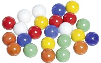 Set joc Goki - Bile de sticlă monocromatice, 6 bucăți, sortiment