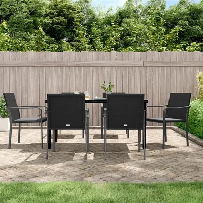 Gossi set mobilier de gradina cu perne, 7 piese, poliratan si otel