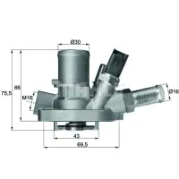 Termostat, lichid racire MAHLE TI 147 80