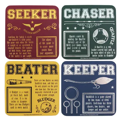 Set 4 suporturi pentru pahar - Harry Potter