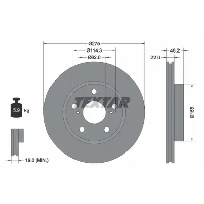 Disc frana TEXTAR 92163803
