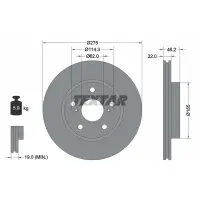 Disc frana TEXTAR 92163803
