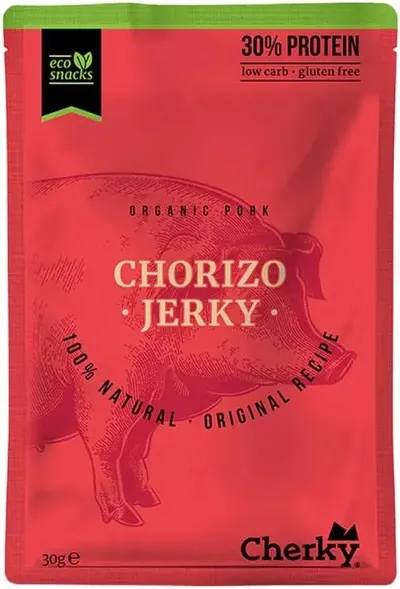 Chorizo organic din pastramă, 30 g, Cherky