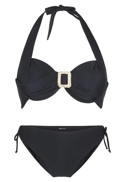 Costum de baie uni din doua piese 31459 - Negru