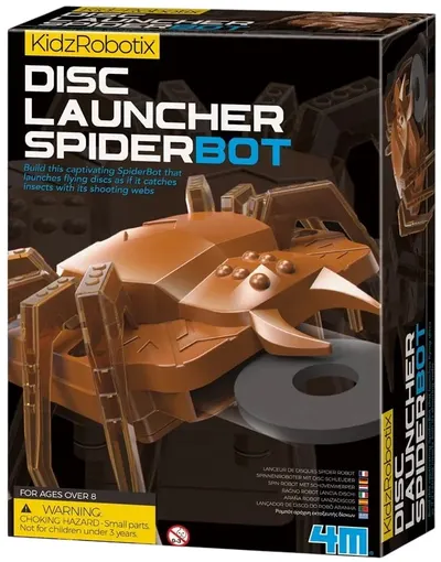 Jucărie interactivă 4M KidzRobotix - Spider-robot lansator disco