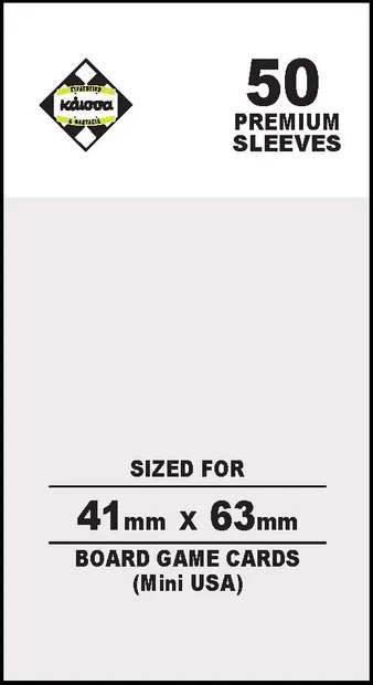 Protectoare pentru carduri Kaissa Premium Sleeves 41 x 63 mm (Mini USA) - 50 buc.