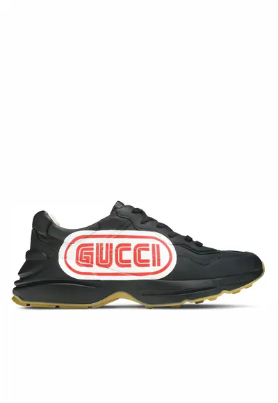 Sneakers barbati - Rhyton Print - Rosu/Negru