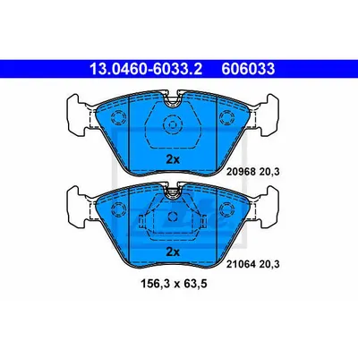 Set placute frana, frana disc ATE 13.0460-6033.2