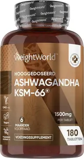 Ashwagandha KSM-66, 180 tablete, Weight World