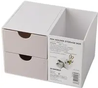 Organizator de birou Sworld - Cu 2 sertare, roz