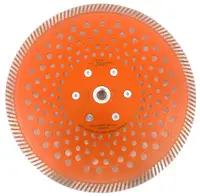 Disc diamantat pentru taiat Granit, Piatra, Beton armat, Materiale dure TURBO Laser 230mm cu prindere M14 SUPER PREMIUM - DXDY.PMPT.230.M14